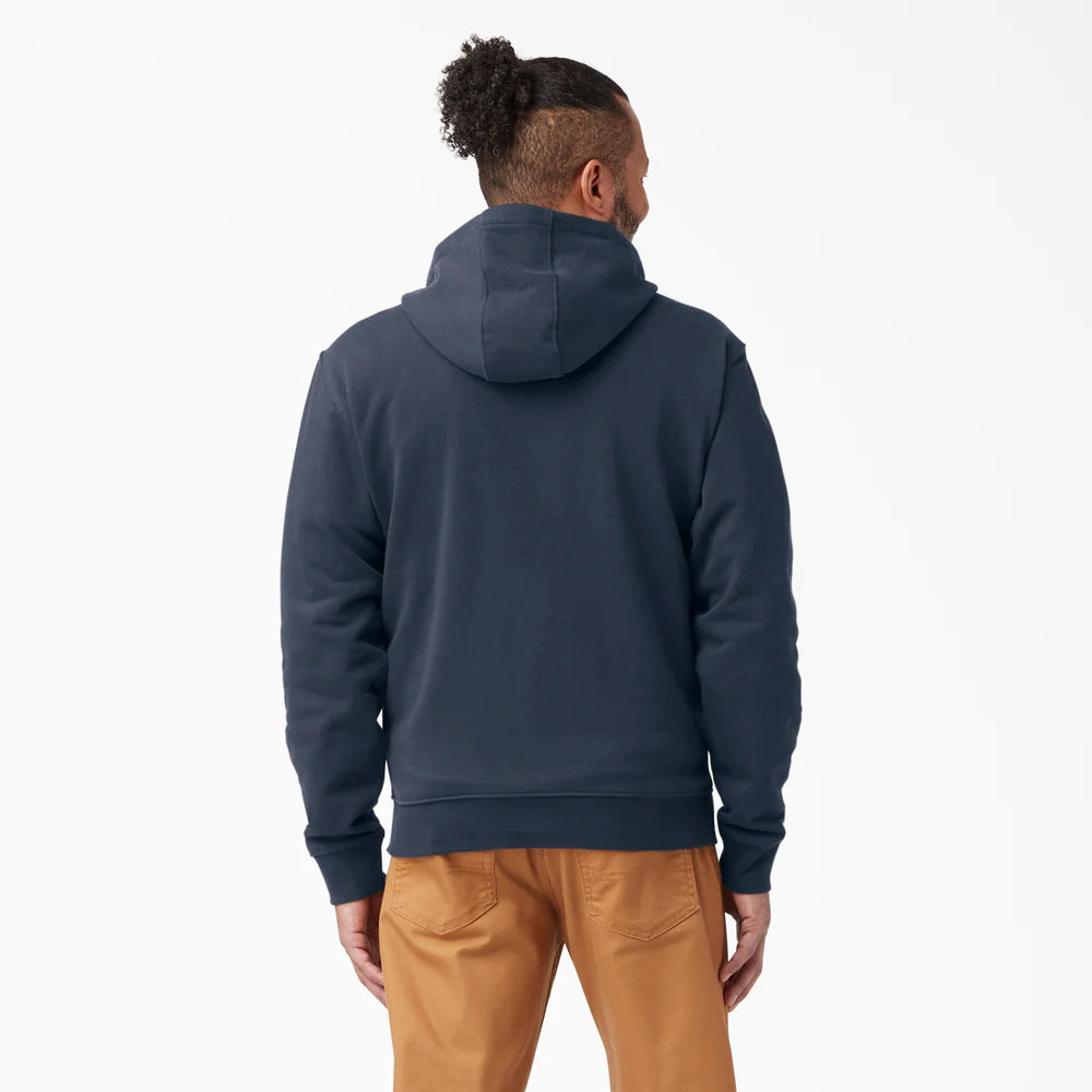 DICKIES MENS MIDWEIGHT FULL ZIP FLEECE HOODIE-TW291-DN(Dark Navy)