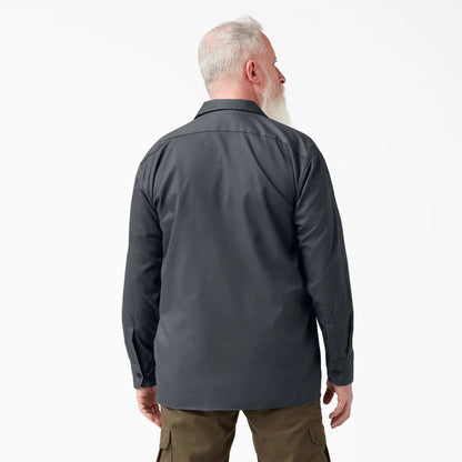 Dickies FLEX Relaxed Fit Long Sleeve Work Shirt-A877S-0CH(Charcoal)