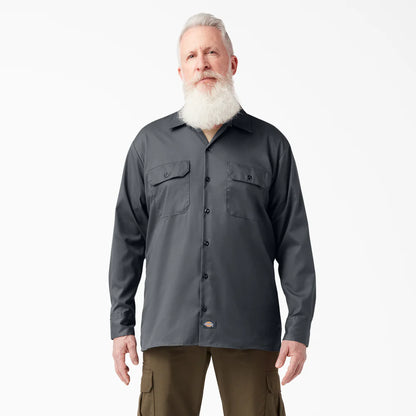 Dickies FLEX Relaxed Fit Long Sleeve Work Shirt-A877S-0CH(Charcoal)