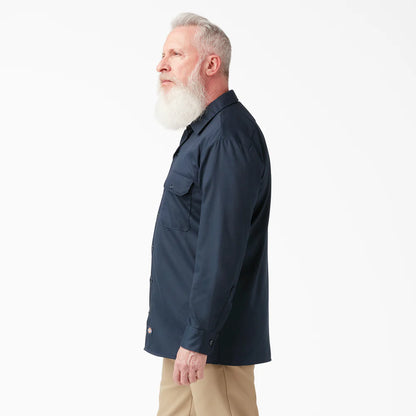 Dickies FLEX Relaxed Fit Long Sleeve Work Shirt-A877S-0DN(Dark Navy)