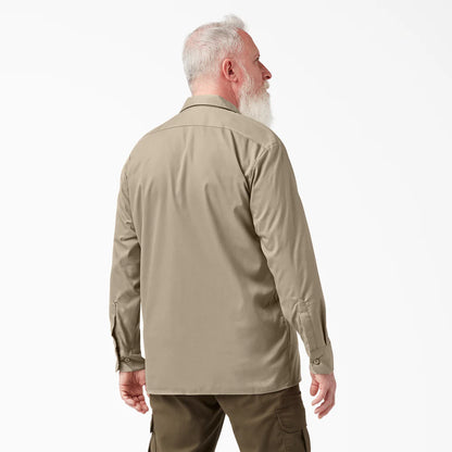 Dickies FLEX Relaxed Fit Long Sleeve Work Shirt-A877S-0DS(Desert Sand)