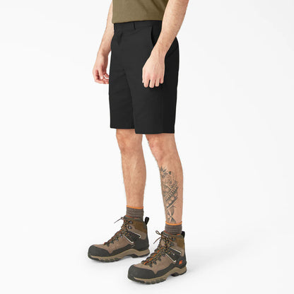Dickies FLEX Relaxed Fit Work Shorts, 11"-A875Y-BLK(Black)