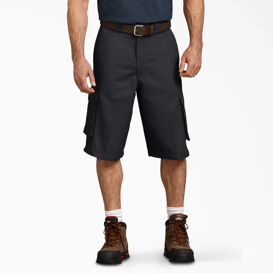 Dickies FLEX Loose Fit Cargo Work Shorts, 13"- A875J-BLK(Black)