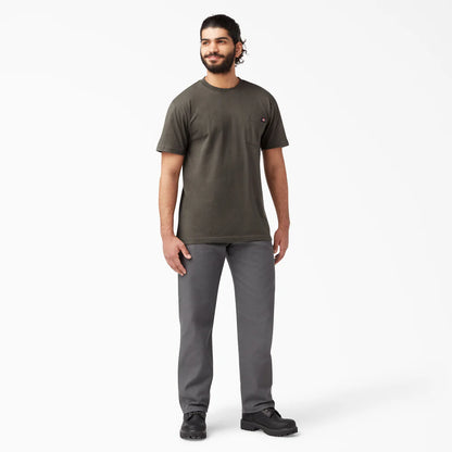 Dickies Heavyweight Heathered Short Sleeve Pocket T-Shirt - WS450-Black Olive(BV)