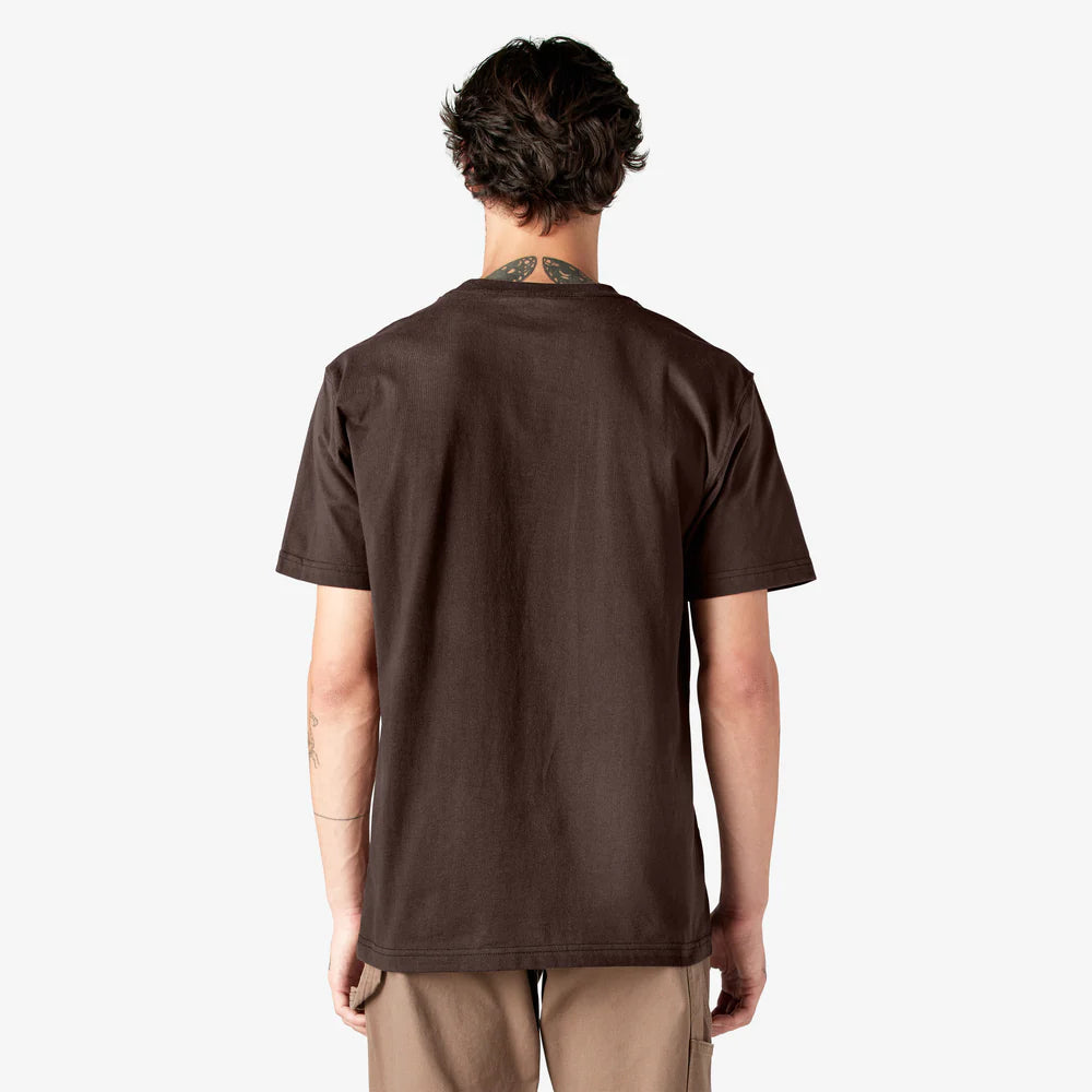 Dickies Heavyweight Heathered Short Sleeve Pocket T-Shirt - WS450-Chocolate Brown (CB)