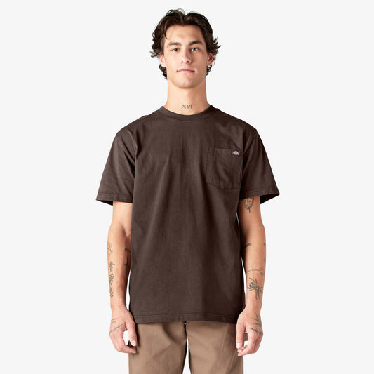 Dickies Heavyweight Short Sleeve Pocket T-Shirt-WS450- Chocolate Brown