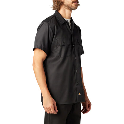 Dickies FLEX Slim Fit Short Sleeve Work Shirt-A875V-BLK(Black)