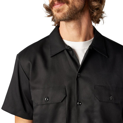 Dickies FLEX Slim Fit Short Sleeve Work Shirt-A875V-BLK(Black)