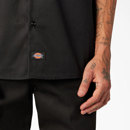 Dickies FLEX Slim Fit Short Sleeve Work Shirt-A875V-BLK(Black)