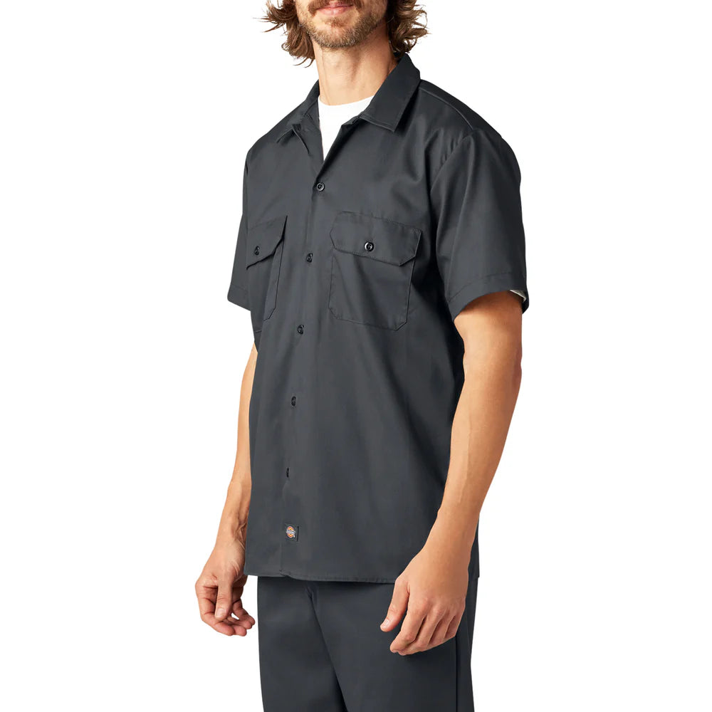 Dickies FLEX Slim Fit Short Sleeve Work Shirt-A875V-0CH(Charcoal)