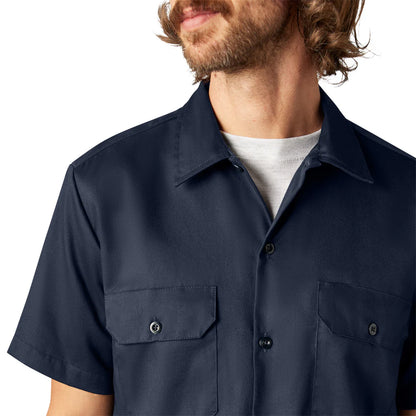 Dickies FLEX Slim Fit Short Sleeve Work Shirt-A875V-0DN(Dark Navy)