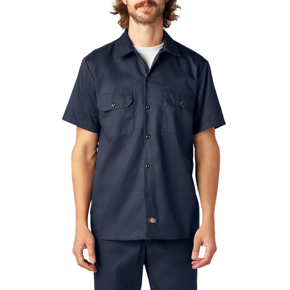 Dickies FLEX Slim Fit Short Sleeve Work Shirt-A875V-0DN(Dark Navy)