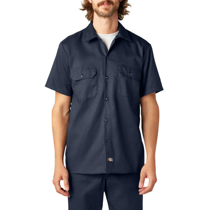 Dickies FLEX Slim Fit Short Sleeve Work Shirt-A875V-0DN(Dark Navy)