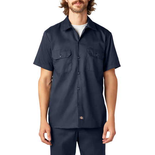 Dickies FLEX Slim Fit Short Sleeve Work Shirt-A875V-0DN(Dark Navy)