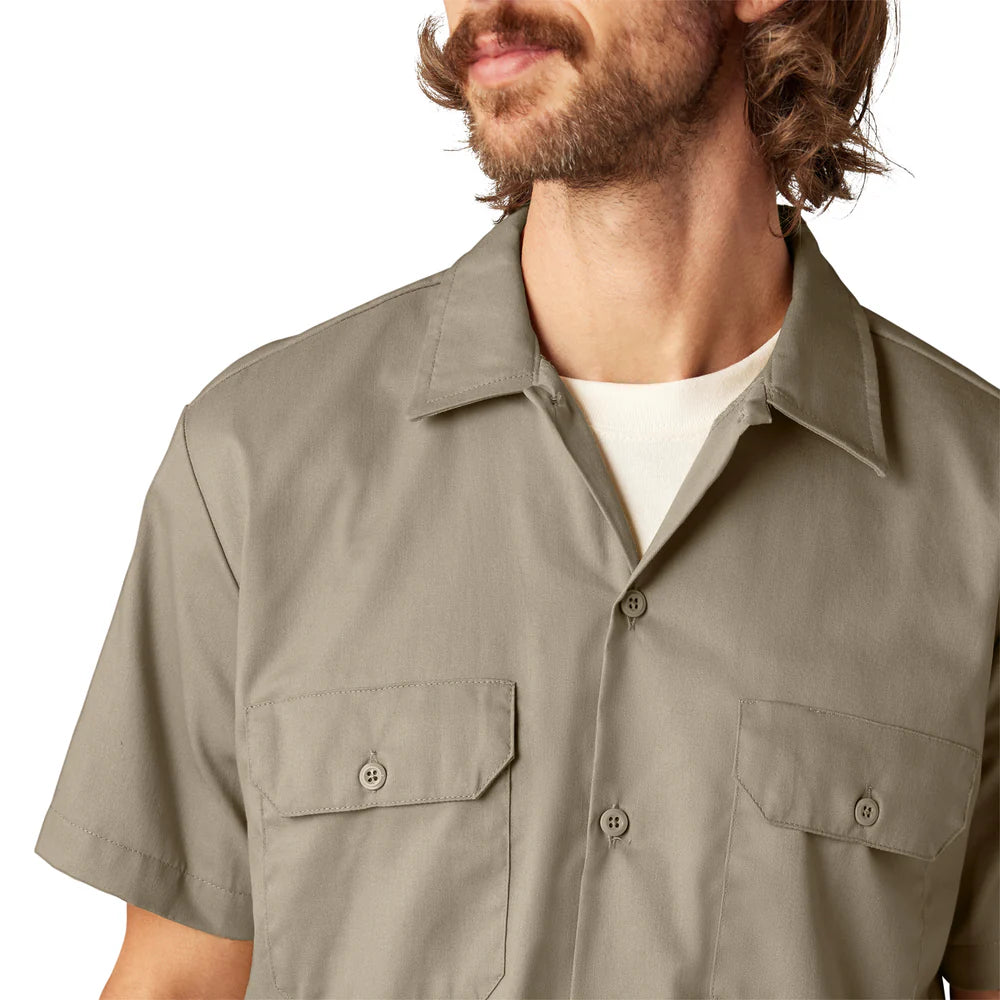 Dickies FLEX Slim Fit Short Sleeve Work Shirt-A875V-0DS(DESERT SAND)