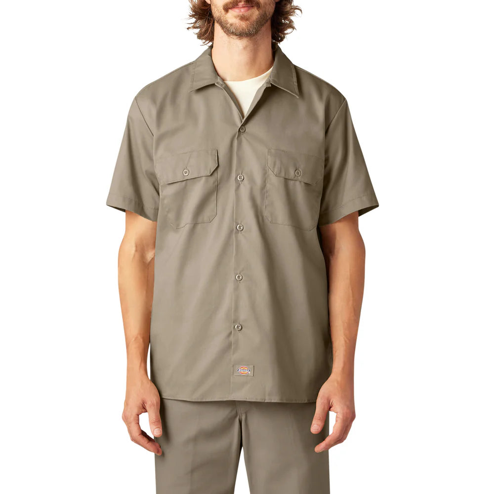 Dickies FLEX Slim Fit Short Sleeve Work Shirt-A875V-0DS(DESERT SAND)