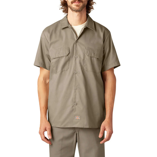 Dickies FLEX Slim Fit Short Sleeve Work Shirt-A875V-0DS(DESERT SAND)
