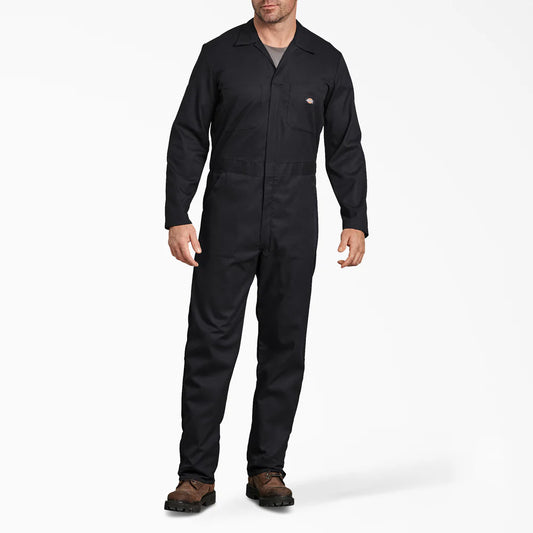 Dickies MENS L/S FLEX COVERALL - Black 48274