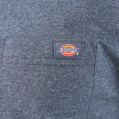 Dickies Heavyweight Heathered Long Sleeve Pocket T-Shirt-WL450H- Chocolate Heather