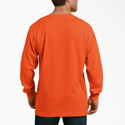 Dickies Heavyweight Neon Long Sleeve Pocket T-Shirt-WL450N- Bright Yellow