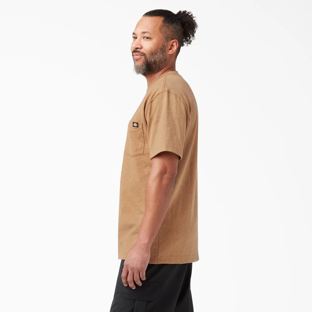 Dickies Heavyweight Heathered Short Sleeve Pocket T-Shirt - WS450H-Hunter Green Heather