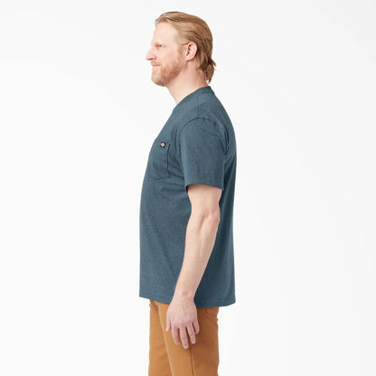 Dickies Heavyweight Heathered Short Sleeve Pocket T-Shirt - WS450H-Hunter Green Heather