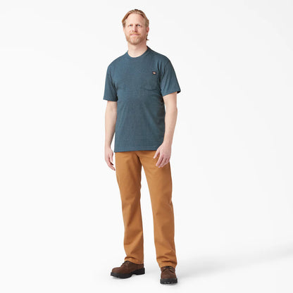 Dickies Heavyweight Heathered Short Sleeve Pocket T-Shirt - WS450H-Hunter Green Heather