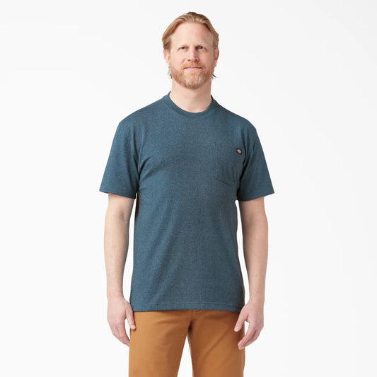 Dickies Heavyweight Heathered Short Sleeve Pocket T-Shirt - WS450H-Baltic Blue Heather