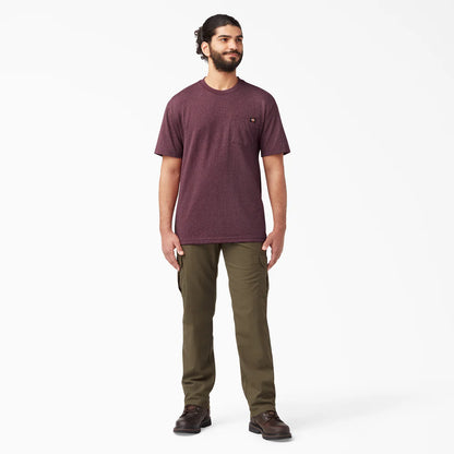 Dickies Heavyweight Heathered Short Sleeve Pocket T-Shirt - WS450H-Hunter Green Heather