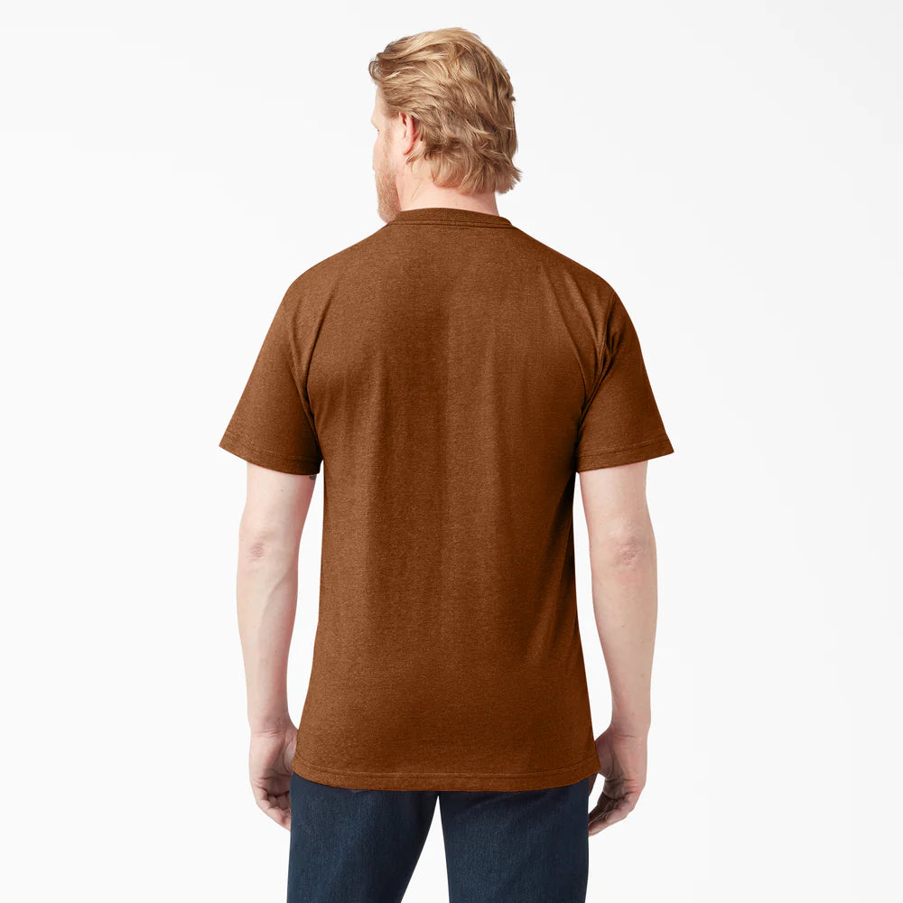 Dickies Heavyweight Heathered Short Sleeve Pocket T-Shirt - WS450H-Hunter Green Heather