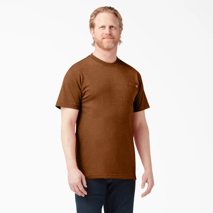 Dickies Heavyweight Heathered Short Sleeve Pocket T-Shirt - WS450H-Hunter Green Heather