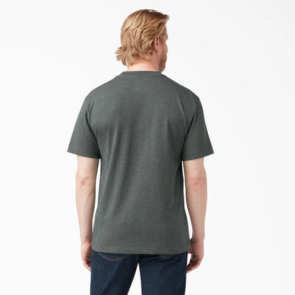Dickies Heavyweight Heathered Short Sleeve Pocket T-Shirt - WS450H-Hunter Green Heather