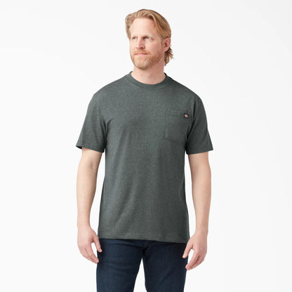 Dickies Heavyweight Heathered Short Sleeve Pocket T-Shirt - WS450H-Hunter Green Heather