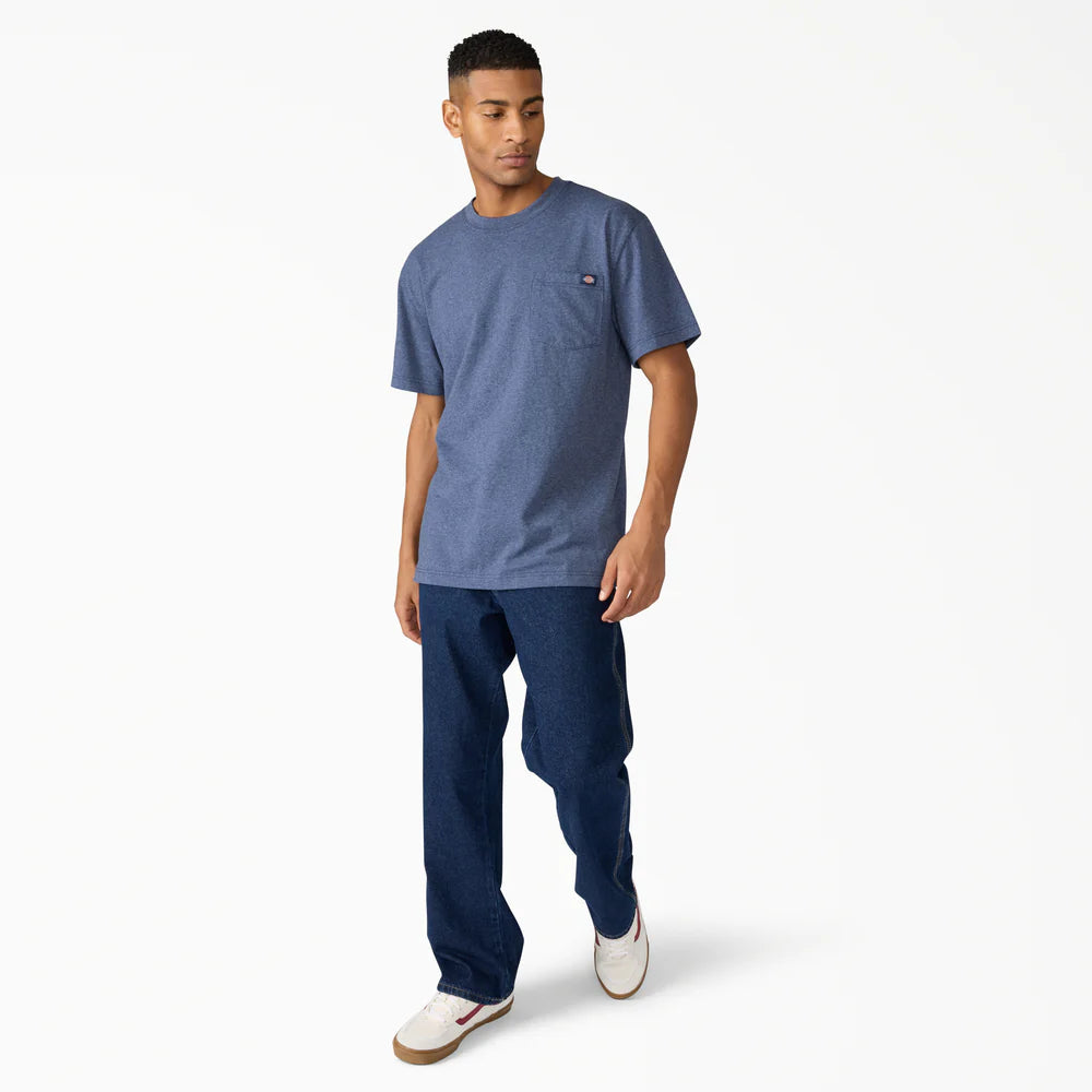 Dickies Heavyweight Heathered Short Sleeve Pocket T-Shirt - WS450H-Hunter Green Heather