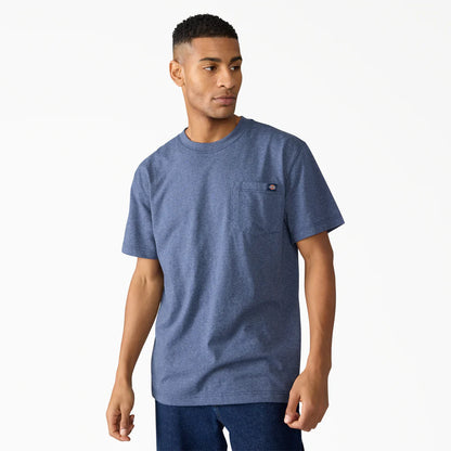 Dickies Heavyweight Heathered Short Sleeve Pocket T-Shirt - WS450H-Hunter Green Heather