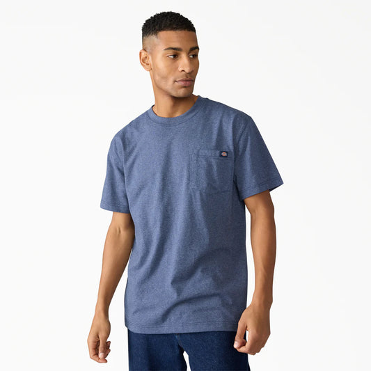 Dickies Heavyweight Heathered Short Sleeve Pocket T-Shirt - WS450H-Ink Navy Heather