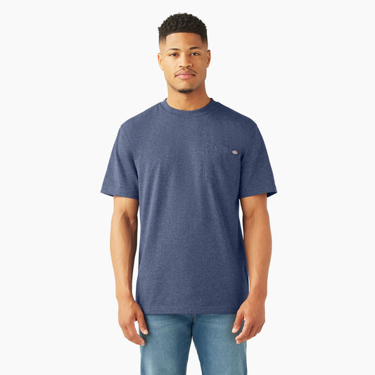 Dickies Heavyweight Heathered Short Sleeve Pocket T-Shirt - WS450H-Dark Denim Heather