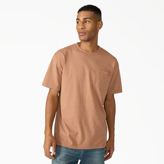 Dickies Heavyweight Heathered Short Sleeve Pocket T-Shirt - WS450H-Russet Heather