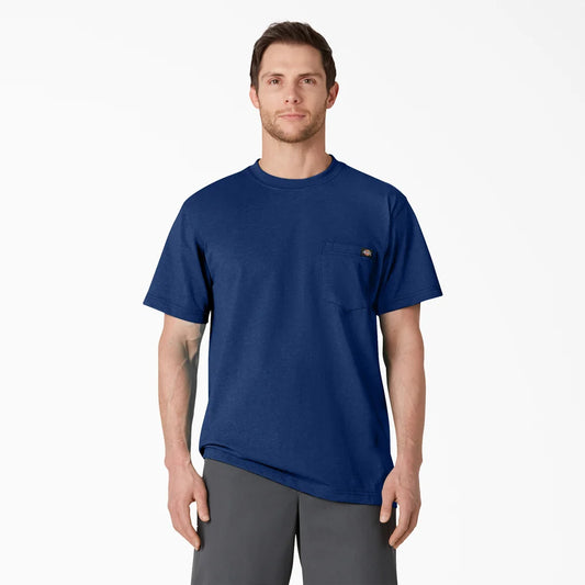 Dickies Heavyweight Heathered Short Sleeve Pocket T-Shirt - WS450H-Limoges Blue Heather