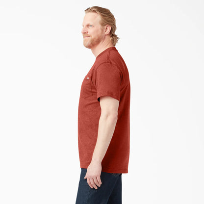 Dickies Heavyweight Heathered Short Sleeve Pocket T-Shirt - WS450H-Hunter Green Heather