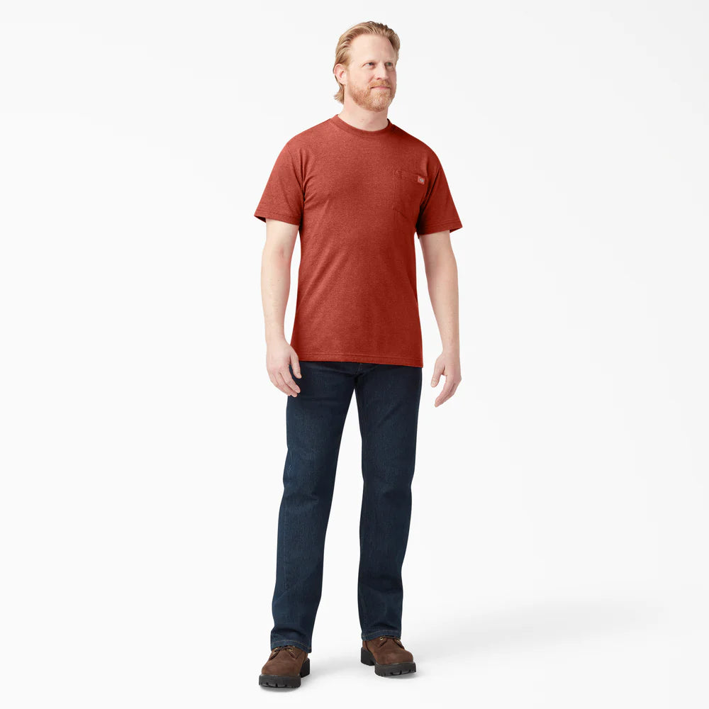 Dickies Heavyweight Heathered Short Sleeve Pocket T-Shirt - WS450H-Hunter Green Heather