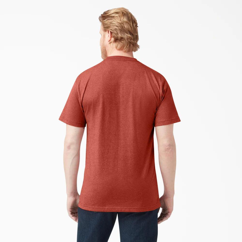 Dickies Heavyweight Heathered Short Sleeve Pocket T-Shirt - WS450H-Hunter Green Heather