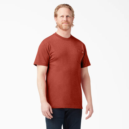 Dickies Heavyweight Heathered Short Sleeve Pocket T-Shirt - WS450H-Hunter Green Heather