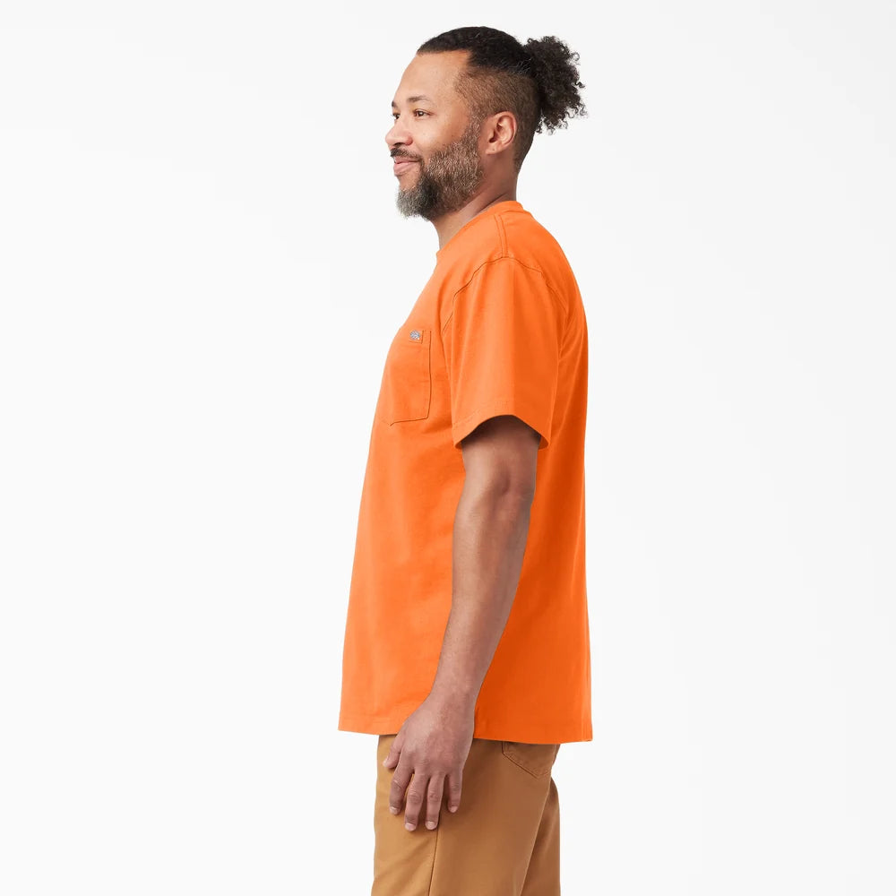 Dickies Heavyweight Neon Short Sleeve Pocket T-Shirt-WS450N- Bright Orange
