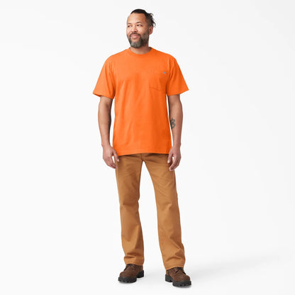 Dickies Heavyweight Neon Short Sleeve Pocket T-Shirt-WS450N- Bright Orange