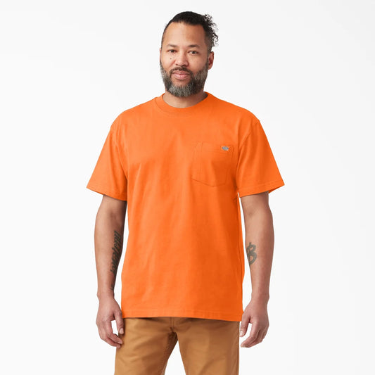Dickies Heavyweight Neon Short Sleeve Pocket T-Shirt-WS450N- Bright Orange