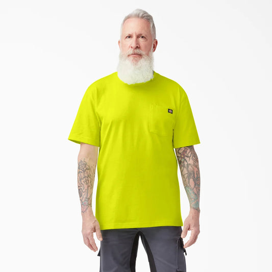 Dickies Heavyweight Neon Short Sleeve Pocket T-Shirt-WS450N- Bright Yellow