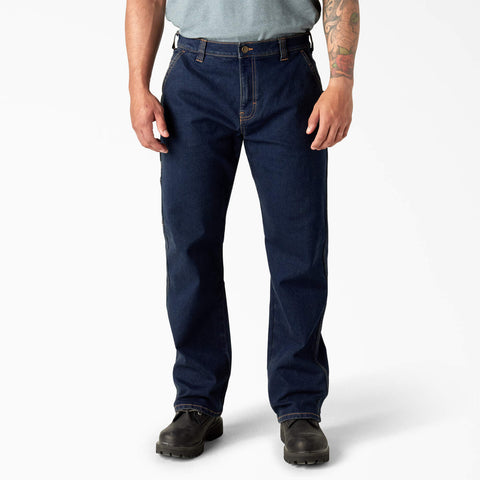 Dickies Men's FLEX Relaxed Fit Carpenter Jeans Denim Dark Wash - DU603