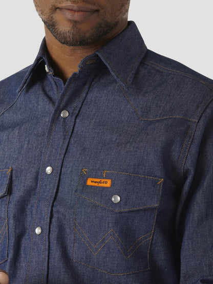 Wrangler® FR Snap Work Shirt - Indigo - FR12127