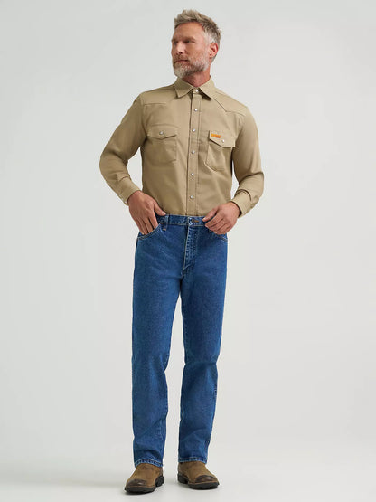 Wrangler® Flame Resistant Denim Original Fit Jean - Stonewash - FR13MMS